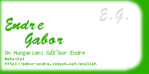 endre gabor business card